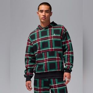 NWT Jordan Essentials Men's Fleece Festive Christmas Pullover Hoodie Small